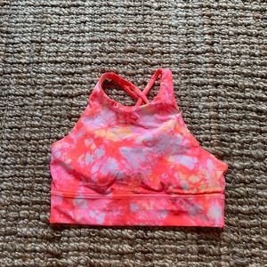Lululemon Energy Bra High-Neck Long Line Tie-Dye